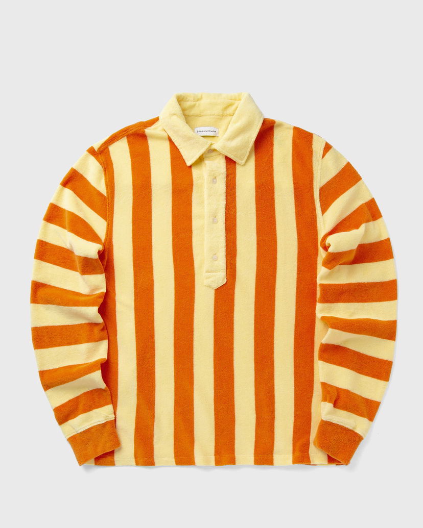 Polo majica Edmmond Studios Striped Long Sleeve Polo Shirt Oranžna | 125-20-03250