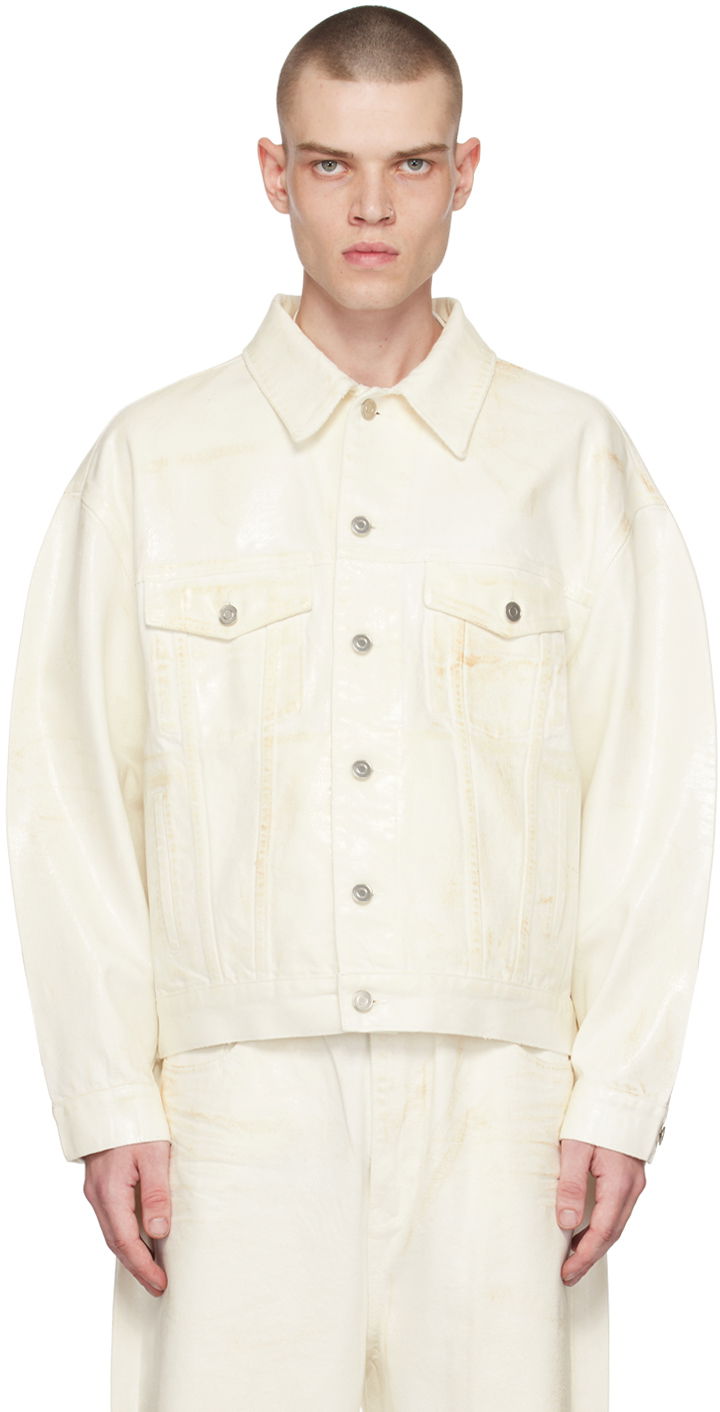 Jakna We11done We11done Foil Coated Trucker Jacket Bela | WD-DJ1-23-318-U-WH, 0