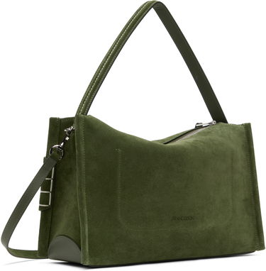 Torba za čez ramo JW Anderson JW Anderson Medium Loafer Suede Shoulder Bag Zelena | HB0732-LA0364, 2