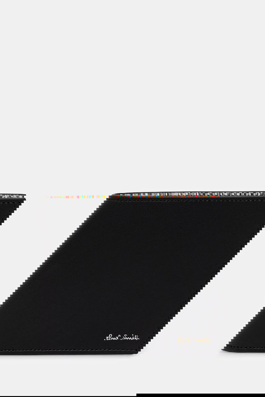 Denarnica Paul Smith Paul Smith Leather Wallet with Multi-Stripe Trim Črna | M1A.4832.CMULTI, 0