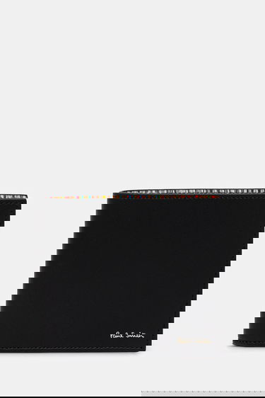 Denarnica Paul Smith Paul Smith Leather Wallet with Multi-Stripe Trim Črna | M1A.4832.CMULTI, 0