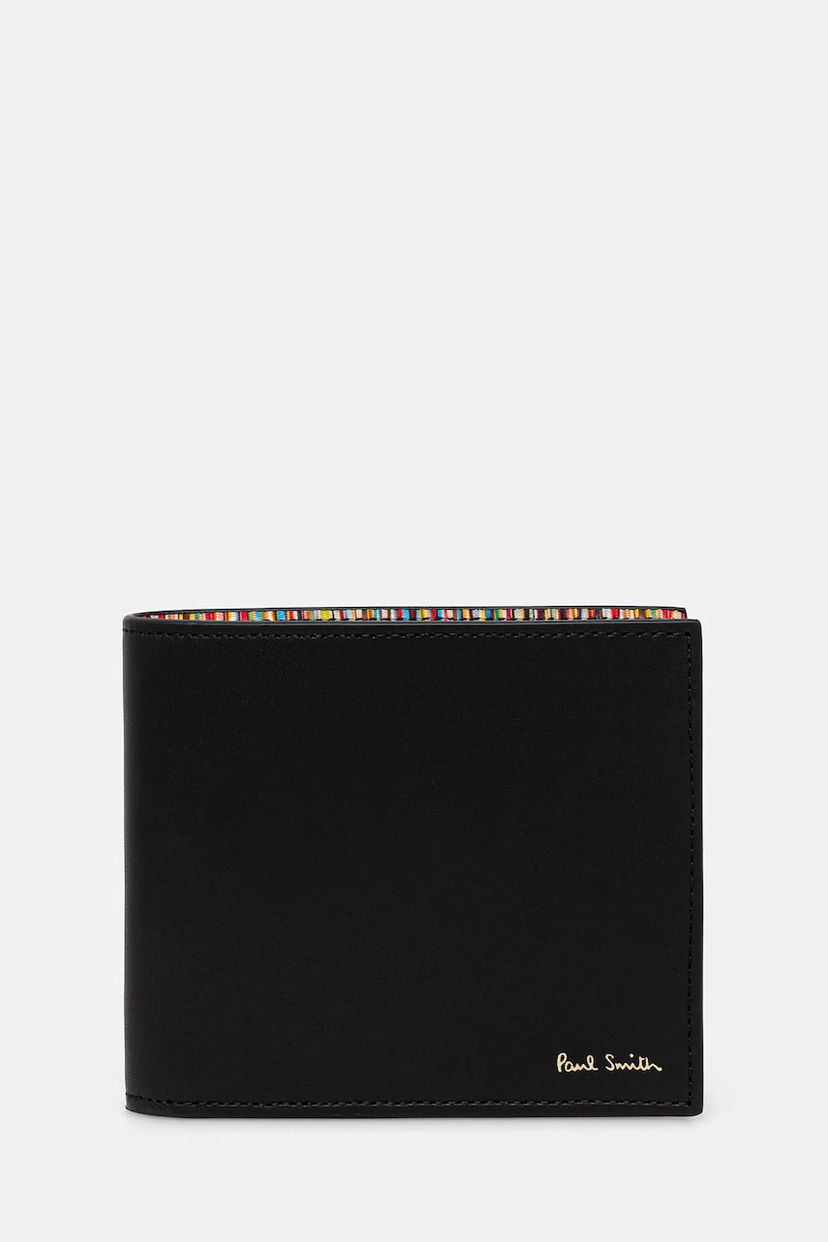 Denarnica Paul Smith Paul Smith Leather Wallet with Multi-Stripe Trim Črna | M1A.4832.CMULTI