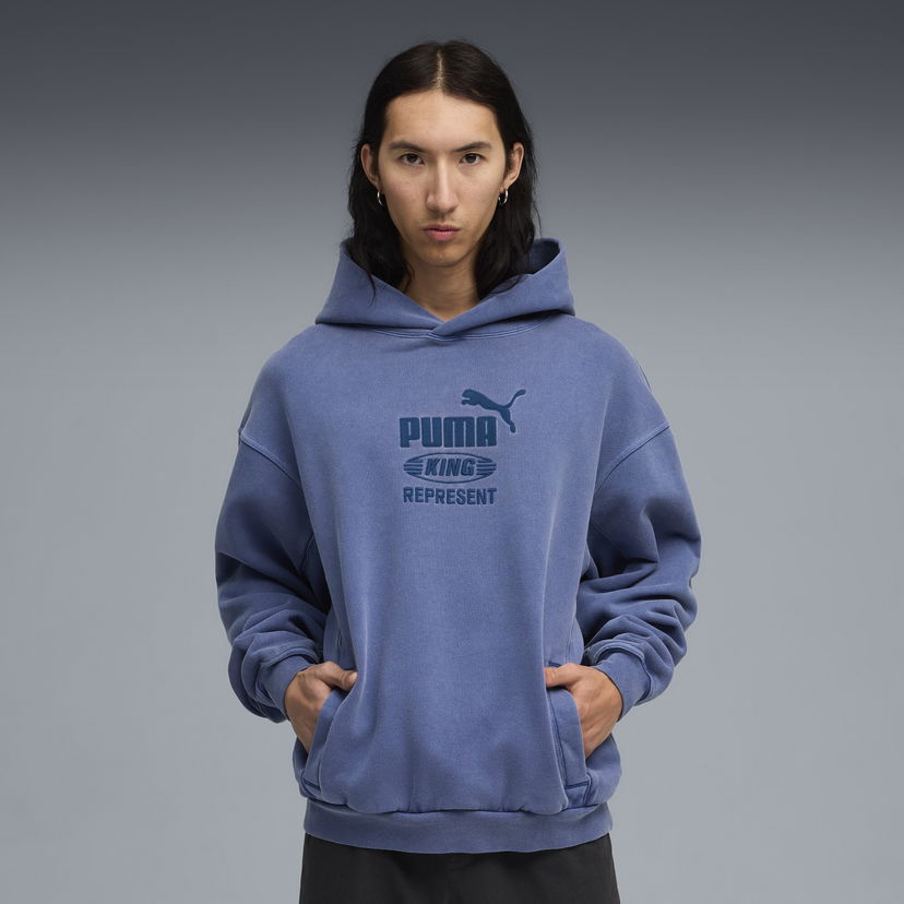 Pulover Puma REPRESENT Hooded Sweatshirt Modra | 632542_78