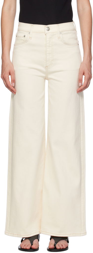 Kavbojke rag & bone Sofie Ankle Wide-Leg Jeans Bela | WDD24P2993BREC, 0