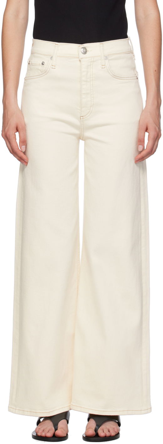 Kavbojke rag & bone Sofie Ankle Wide-Leg Jeans Bela | WDD24P2993BREC