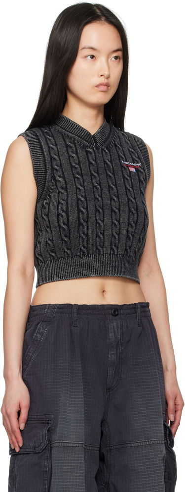 Pleteni pulover Alexander Wang Alexander Wang.t Organic Cotton Cable Knit Vest Rdeča | 4KC2251045, 4