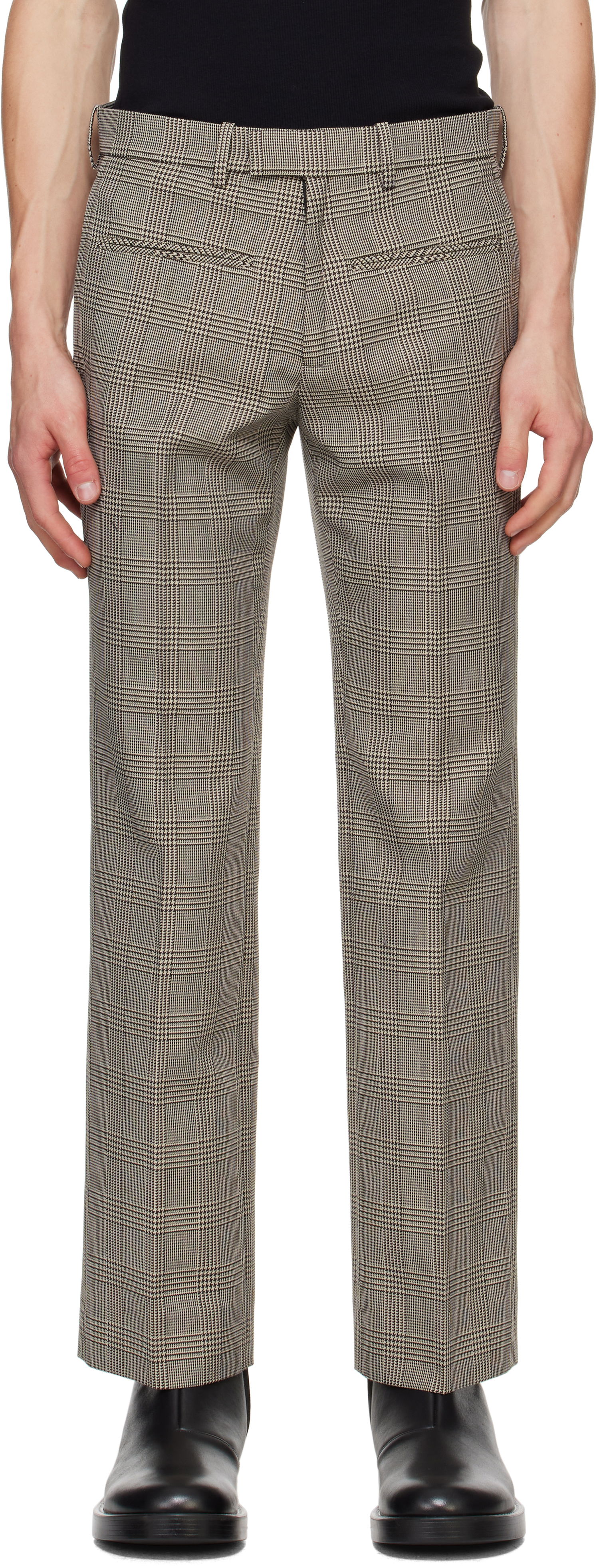 Hlače Courrèges Prince of Wales Check Trousers Rjava | 324CPA249PL0166, 0