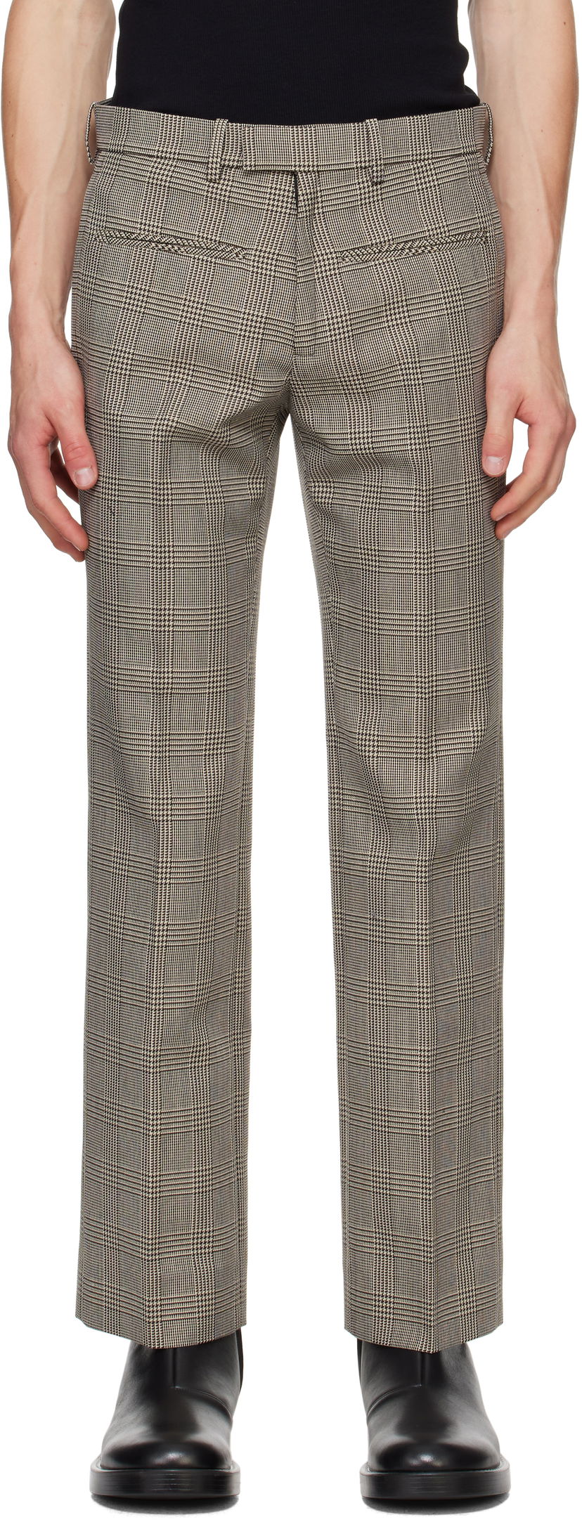 Hlače Courrèges Prince of Wales Check Trousers Rjava | 324CPA249PL0166