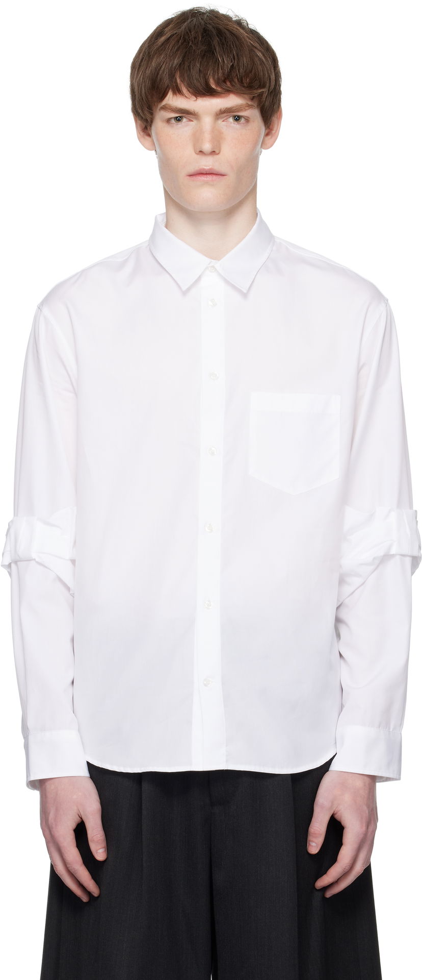 Srajce Simone Rocha Simone Rocha Bow Sleeve Classic Shirt Bela | 5382 1025