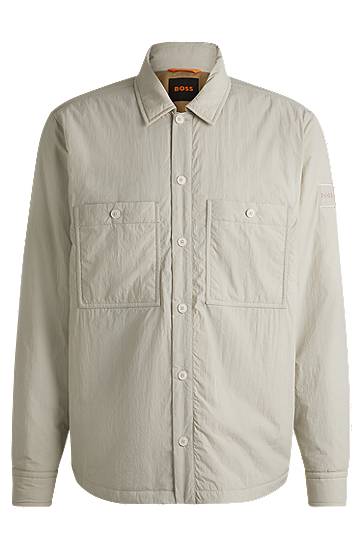 Vetrovka BOSS BOSS Overshirt with Lightweight Padding Bež | 50530908