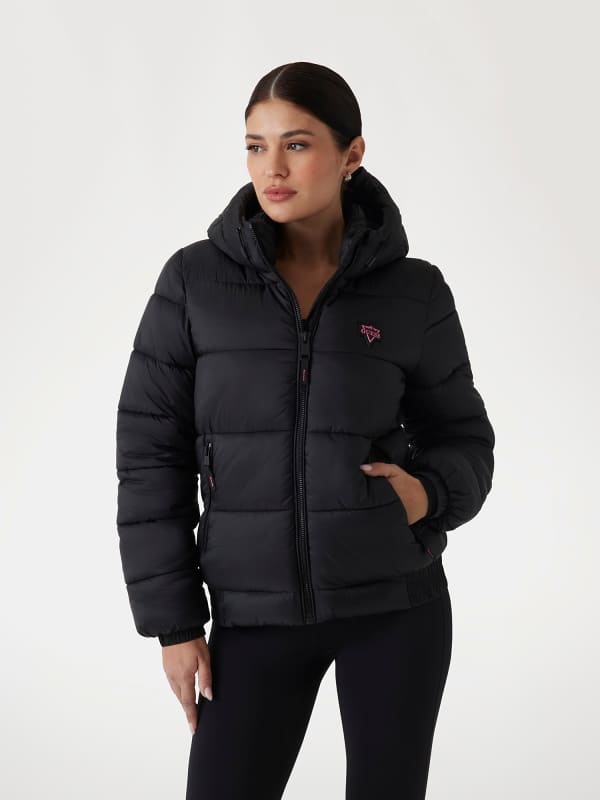 Puhovka GUESS Water Repellent Puffer Jacket Črna | W4PL3MWH0J0