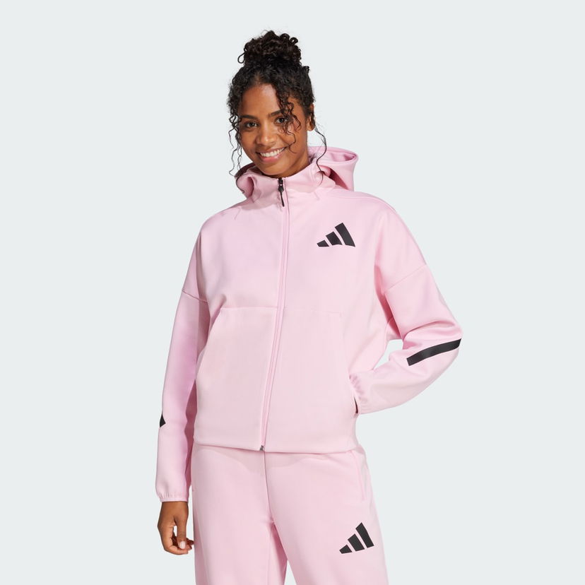 Pulover adidas Performance Z.N.E. Full-Zip Hoodie Roza | JC5393