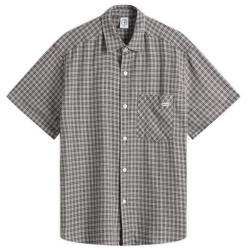Srajce Polar Skate Co. Polar Skate Co. Mitchell Short Sleeve Shirt, Size Large Siva | PSC-CO-65