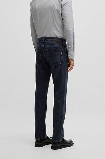 Kavbojke BOSS Delaware Slim-Fit Stretch Jeans Modra | 50533173, 1