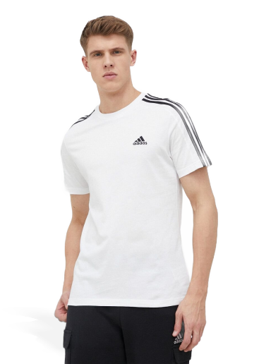 Majica adidas Originals Essentials Single Jersey 3-Stripes Bela | IC9336