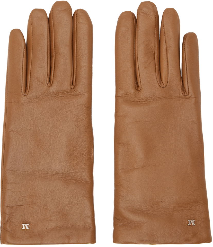 Rokavice Max Mara Max Mara Nappa Leather Gloves Rjava | 2424566021600