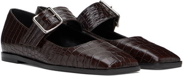 Nega čevljev Aeyde Aeyde Sunny Buckle Ballerina Flats Rjava | A11-FL-GRZS15FL127-FW24-953-065, 3