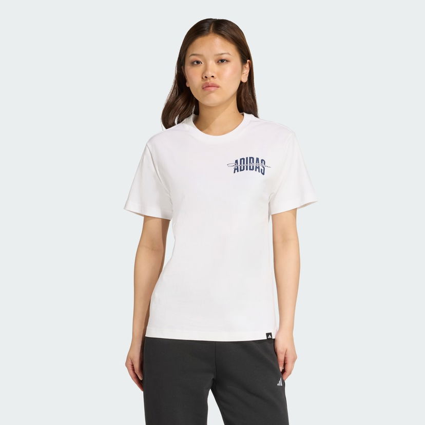 Majica adidas Performance Collegiate Graphic T-Shirt Bela | JV8545
