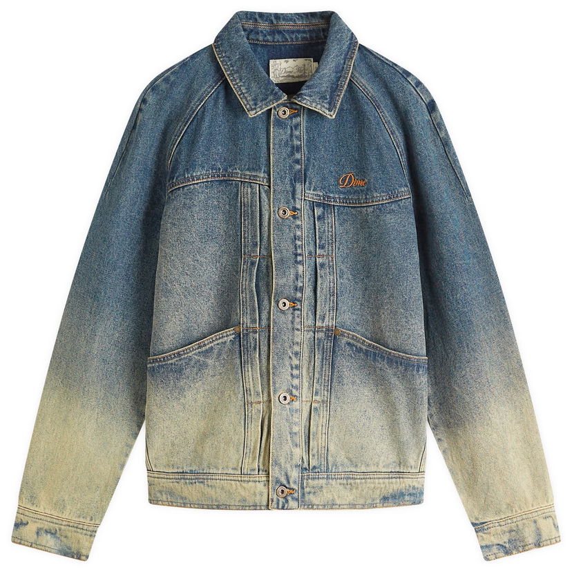 Jakna Dime Dime Dipped Sandblasted Denim Jacket, Size Large Modra | DIMESP253IND