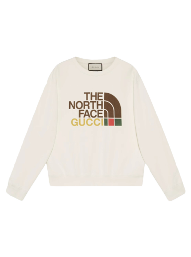 Pleteni pulover Gucci The North Face x Cotton Crewneck Bela | 626990 XJDCM 9756