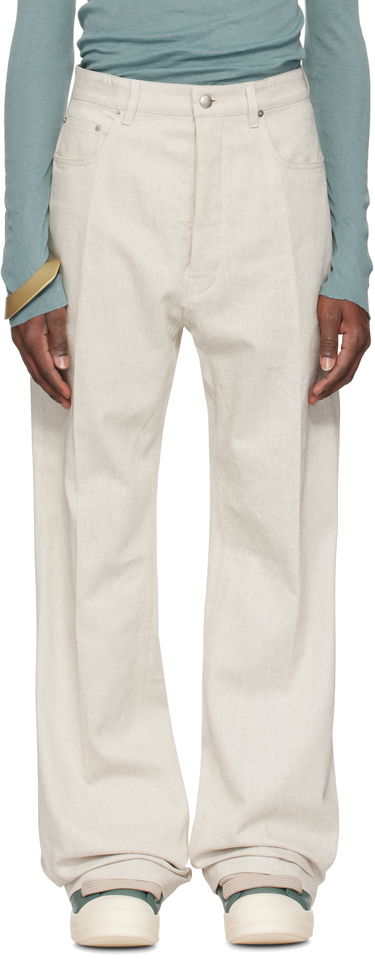 Hlače Rick Owens Rick Owens Hollywood Geth Jeans Bež | RU01E5333 DRD, 0