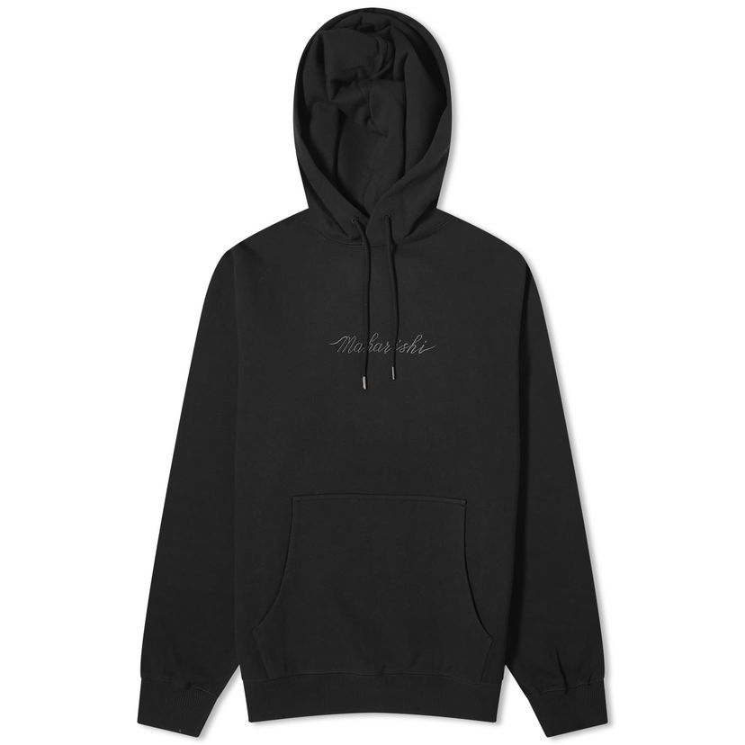 Pulover Maharishi Embroided Popover Hoodie Črna | 4622-BLK