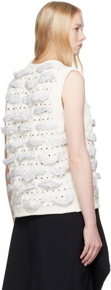 Pleteni pulover ADER ERROR ADER error Knit Vest Bela | BO01SSKT0202WH, 2