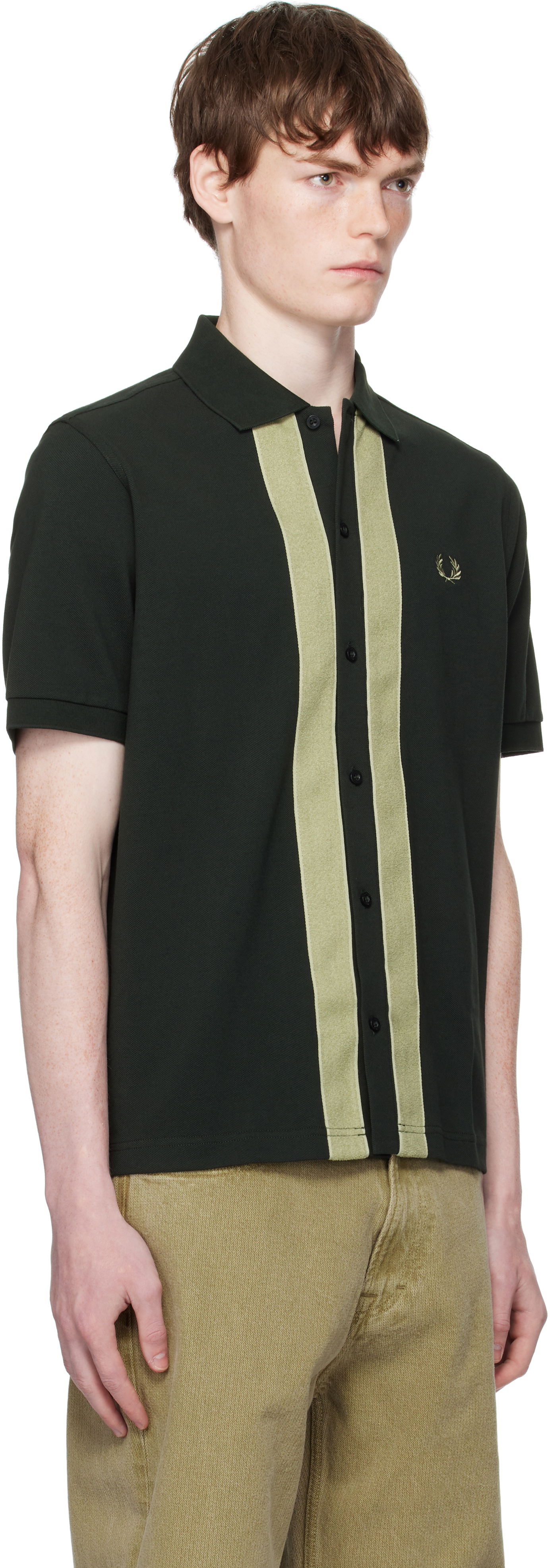 Polo majica Fred Perry Fred Perry Chenille Tape Button Through Polo Zelena | M9907, 1