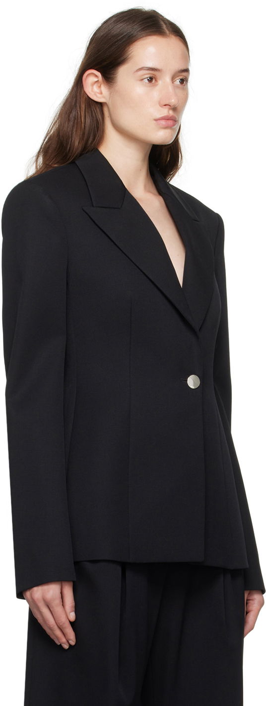 Jakna The Attico The Attico Peaked Lapel Blazer Črna | 241WCG61 W046, 1