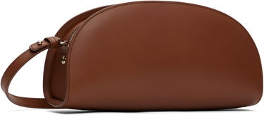 Torba za čez ramo A.P.C. Demi-Lune Leather Shoulder Bag Črna | PXCAX-F61997, 3