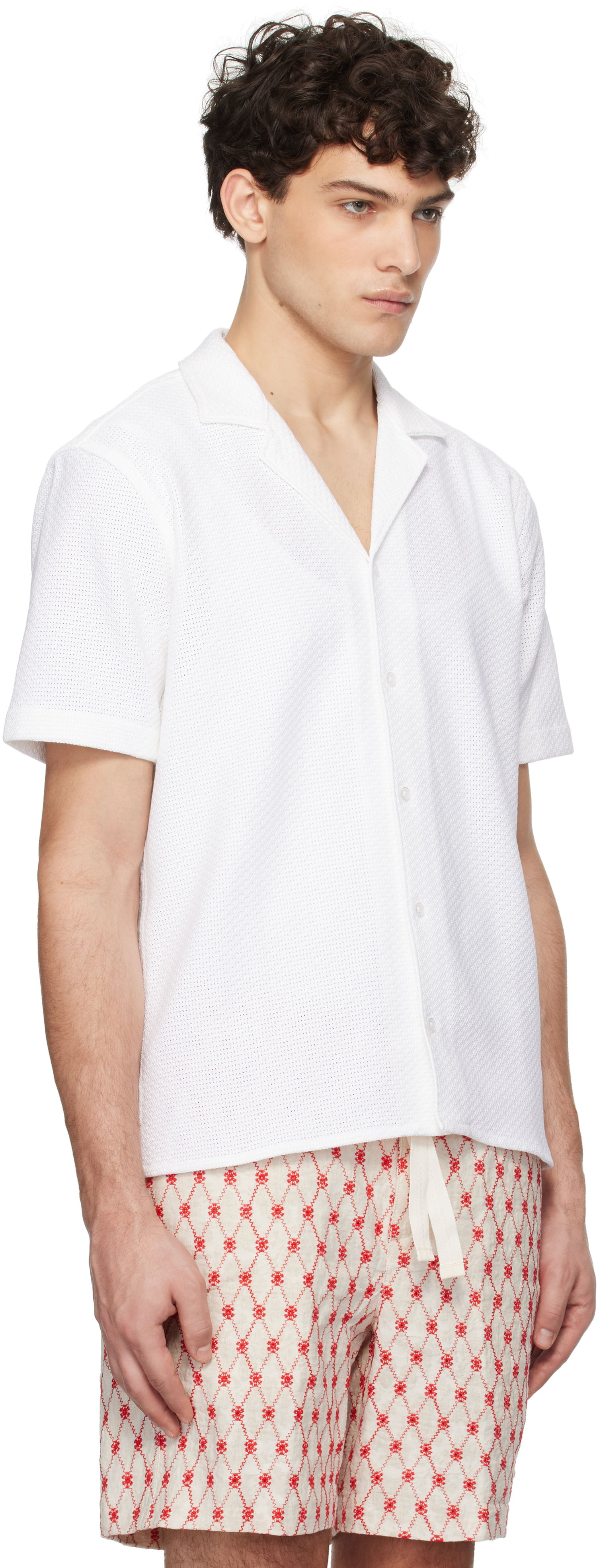 Srajce Orlebar Brown Orlebar Brown Maitan Resort Shirt Bela | 280072, 1