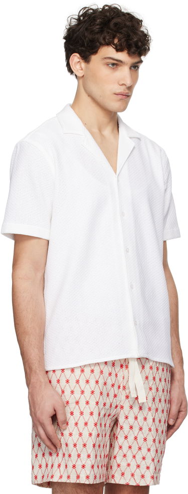 Srajce Orlebar Brown Orlebar Brown Maitan Resort Shirt Bela | 280072, 1