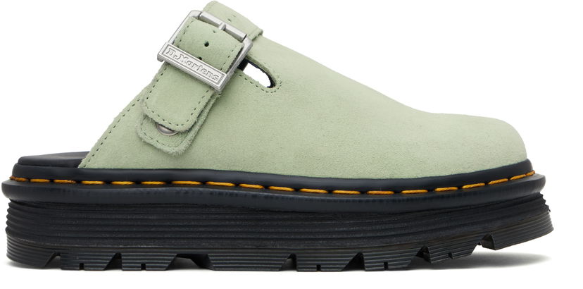Superge in čevlji Dr. Martens Zebzag Suede Slingback Platform Slip-On Loafers Zelena | 31937300