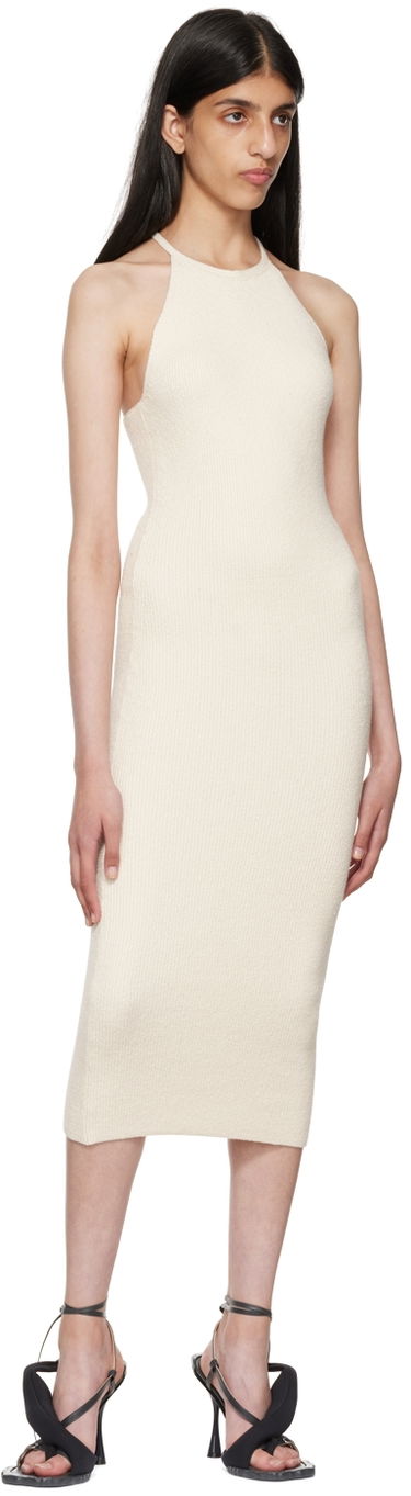 Obleke Helmut Lang Helmut Lang Beaded Tank Midi Dress Bela | M05HW702, 3