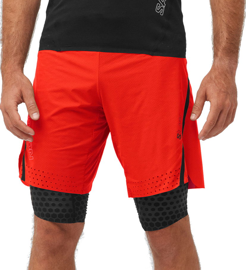 Kratke hlače Salomon S/LAB Ultra 2-in-1 Shorts Rdeča | lc2260800