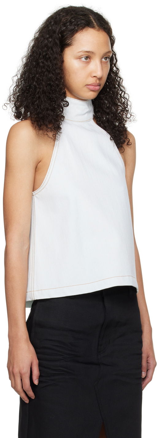 Majica brez rokavov We11done We11done Halter Neck Denim Top Modra | WD-DB0-24-299-W-IC, 1