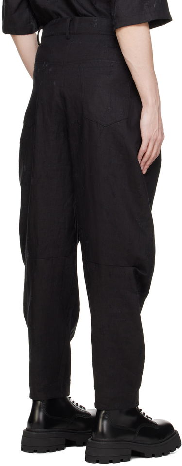 Hlače Feng Chen Wang Feng Chen Wang Distressed Trousers Črna | FUS17TR06, 2