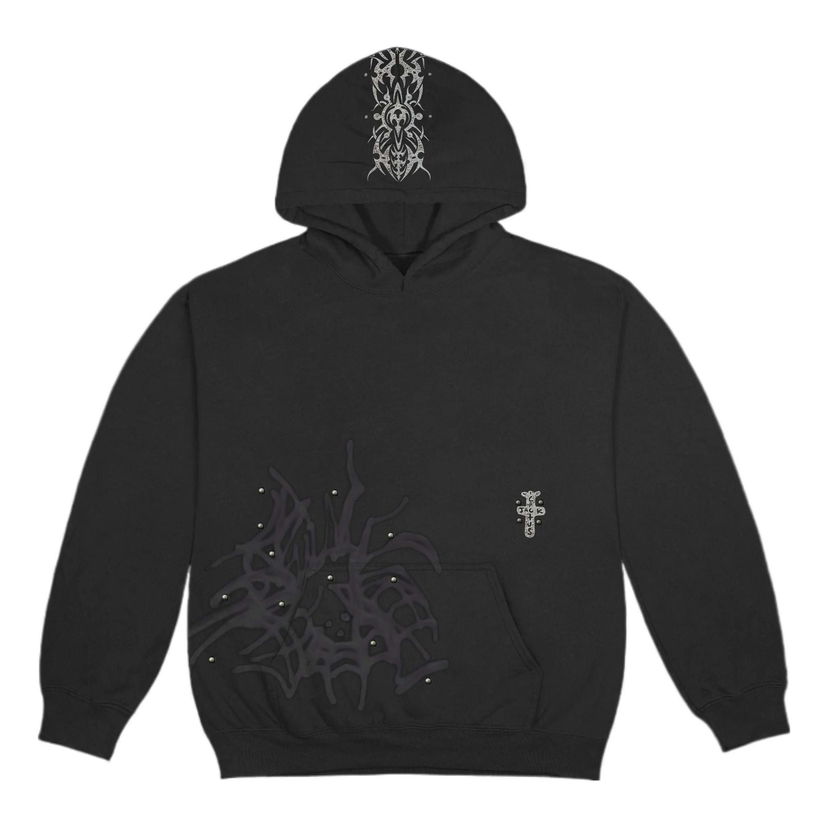 Pulover Cactus Jack by Travis Scott Travis Scott Cactus Jack FW22 Studded Hoodie Črna | TS-22FW007