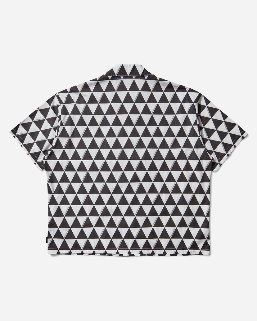 Srajce Neighborhood Triangle Pattern Hawaiian Shirt Črna | 251TSNH-SHM12 WH