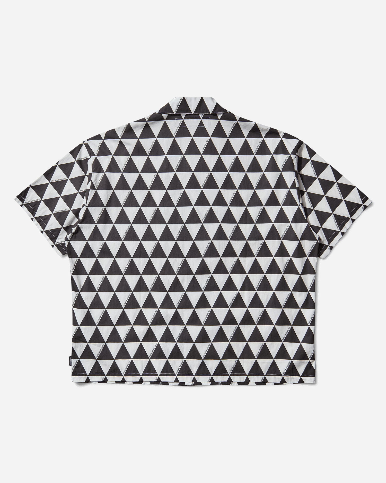 Srajce Neighborhood Triangle Pattern Hawaiian Shirt Črna | 251TSNH-SHM12 WH, 0