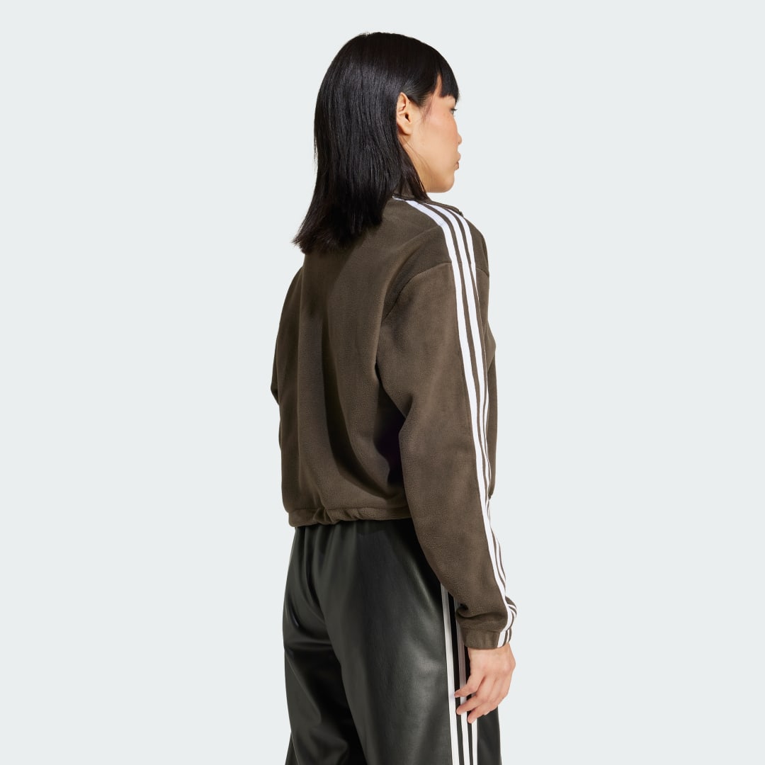 Pulover adidas Performance Polar Fleece 1/2 Zip Loose Rjava | IW3164, 1