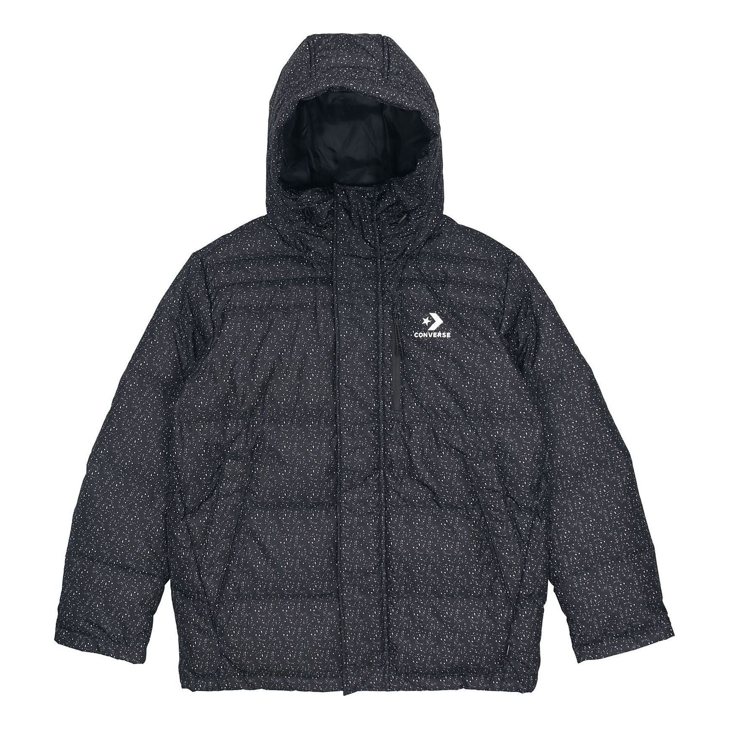 Puhovka Converse All-Over-Print Down Fill Puffer Jacket Črna | 10019322-A02, 0