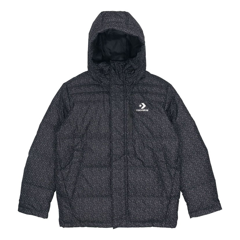 Puhovka Converse All-Over-Print Down Fill Puffer Jacket Črna | 10019322-A02