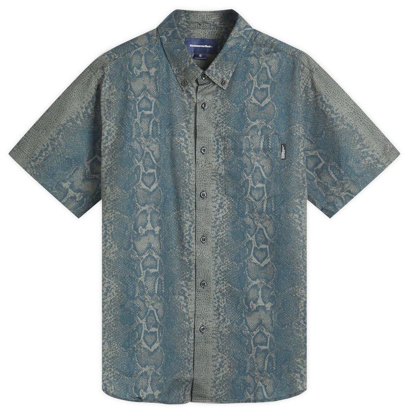 Srajce thisisneverthat Python Short Sleeve Shirt Modra | TN251WSHTS04-DNVY