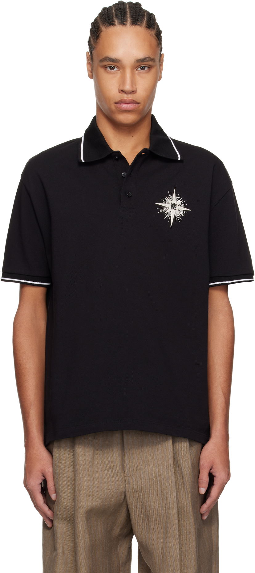 Polo majica AMIRI AMIRI Starburst Polo Črna | AMJYPO1014