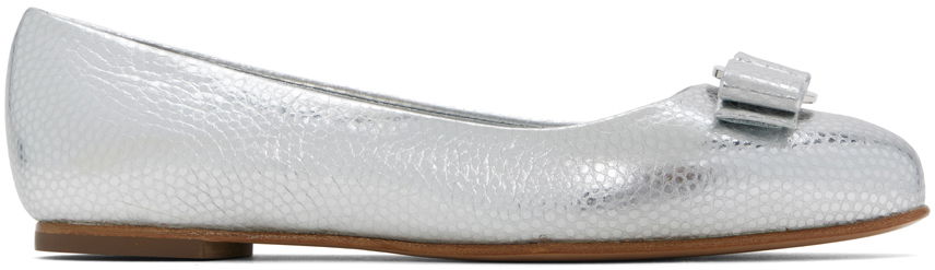 Nega čevljev FERRAGAMO Ferragamo Varina Ballerina Flats Siva | 01M621 - 765687, 0