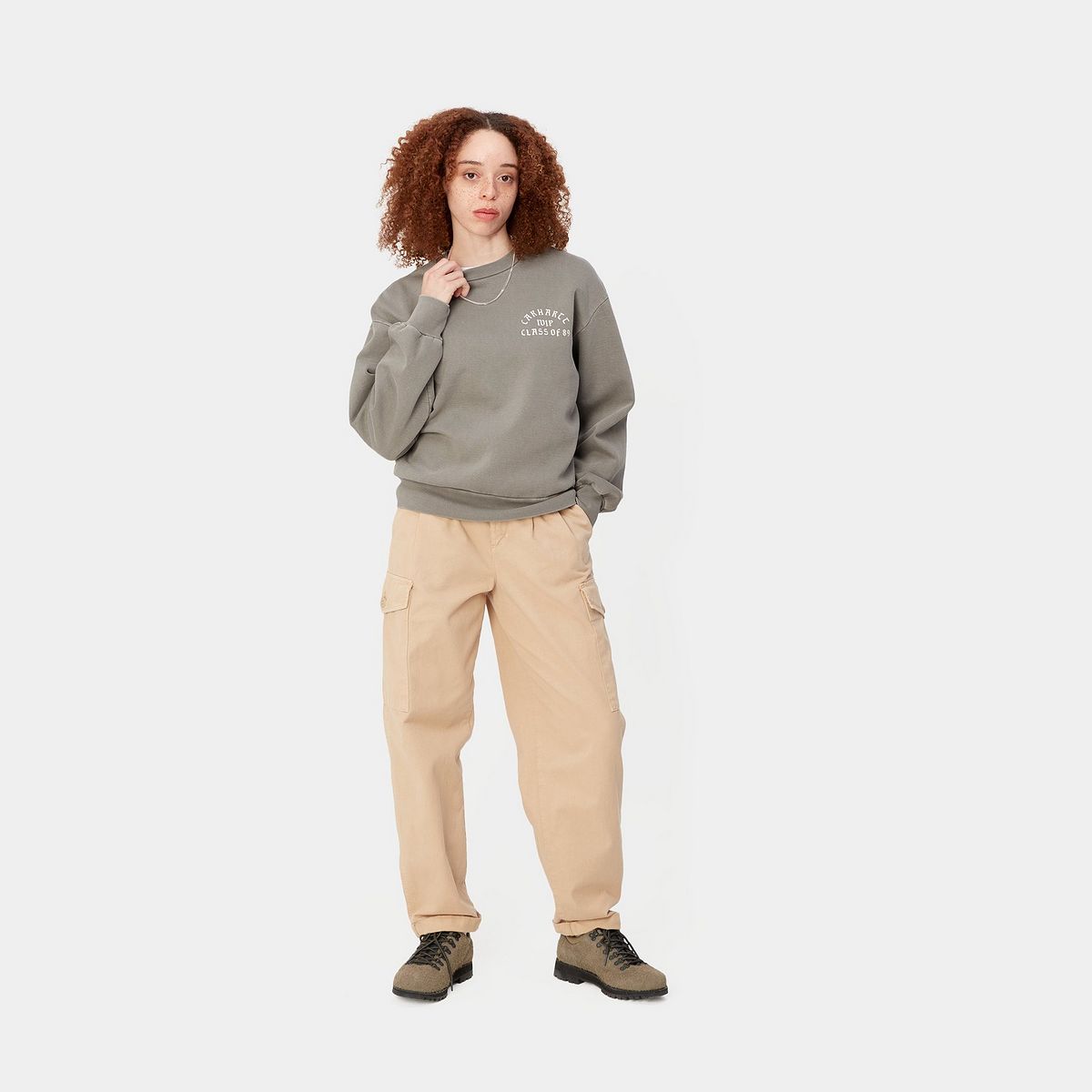 Pleteni pulover Carhartt WIP Class of 89 Crewneck Siva | I033236_23R_GD, 1