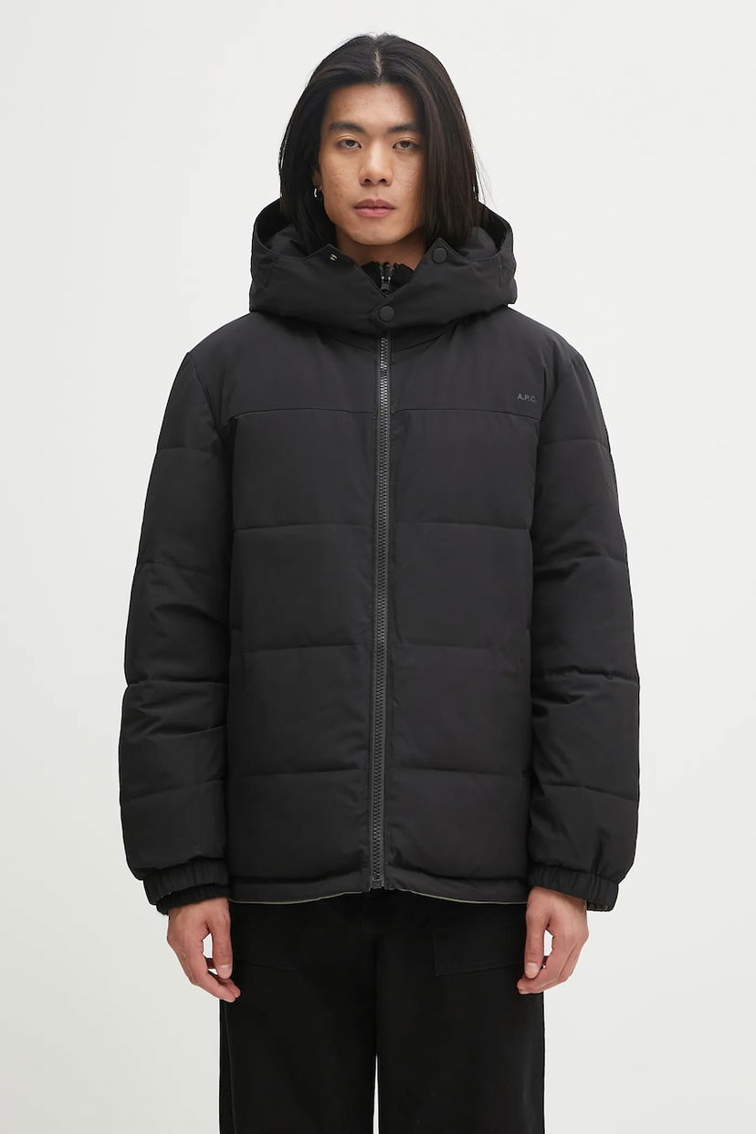 Puhovka A.P.C. A.P.C. Doudoune Sam Hooded Puffer Jacket Črna | PSALJ.H30208