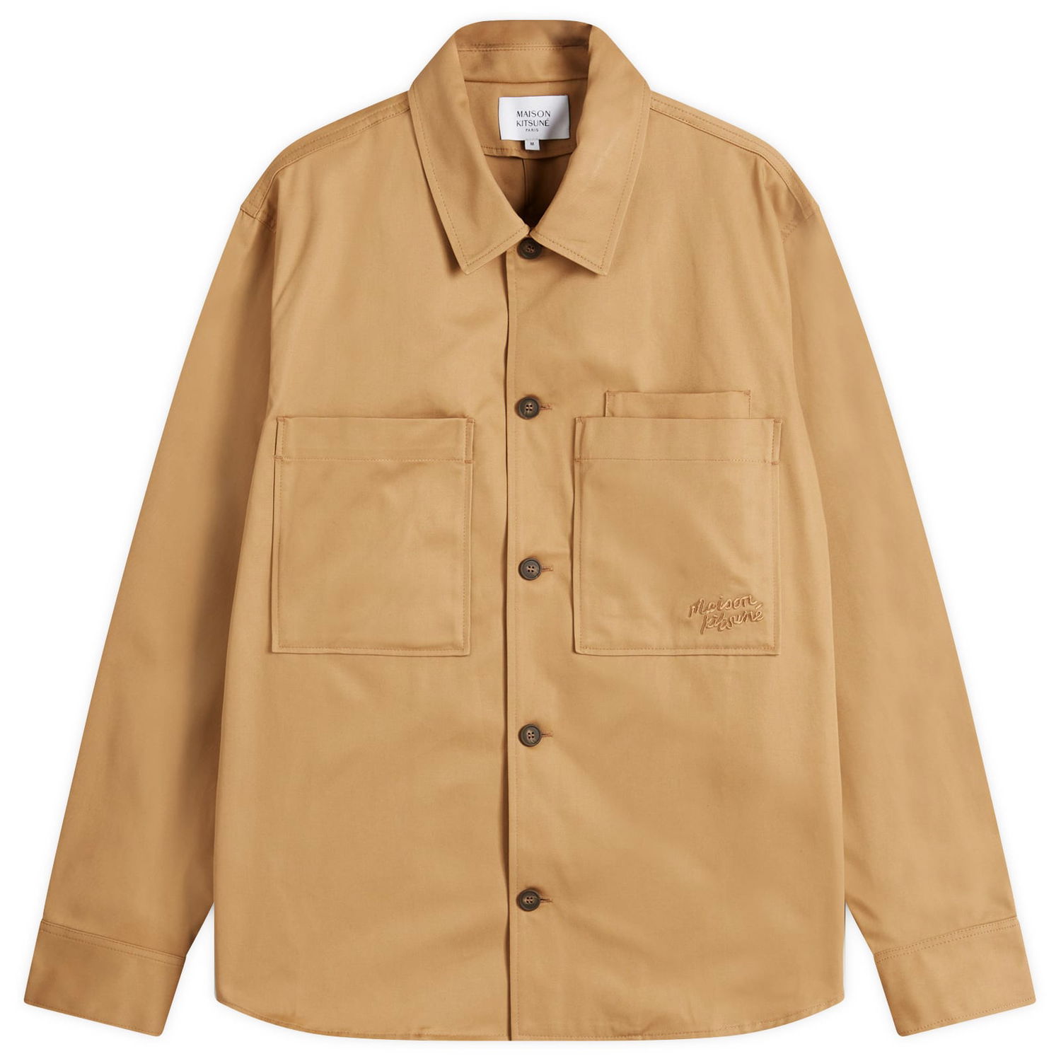Srajce MAISON KITSUNÉ Cotton Gabardine Overshirt Bež | MM00401WW0078-P245, 0