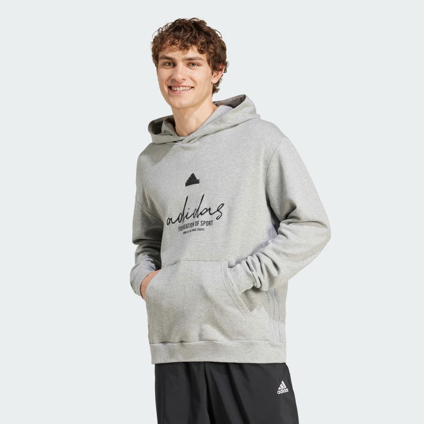 Pulover adidas Performance Foundation of Sport French Terry Hoodie Siva | IX1316